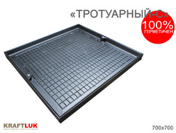 Тротуарный люк под брусчатку 700х700 - съемный