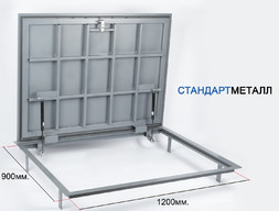 Напольный люк KRAFTLUK СТАНДАРТ-М 1200*900 мм. для гаража с металлической крышкой